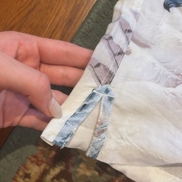 All Saints Multicolor Feather Print Button Down Collared Shirt - Picture 11 of 11